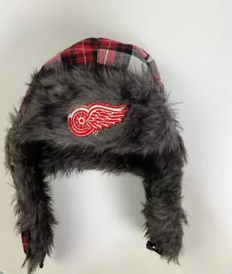 Red Wing Trapper Hat By Melonware Faux Fur Red Plaid • $14.99