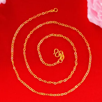 Vietnam Golden Ripple Clavicular Chain Necklace Jewelry Gifts • $0.01