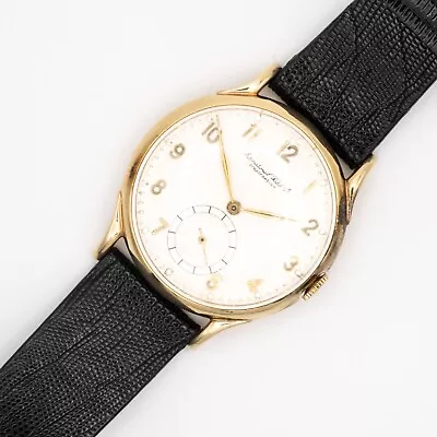 Vintage International Watch Co. / IWC Schaffhausen 33.5 Mm 14K Gold Wristwatch • $1295