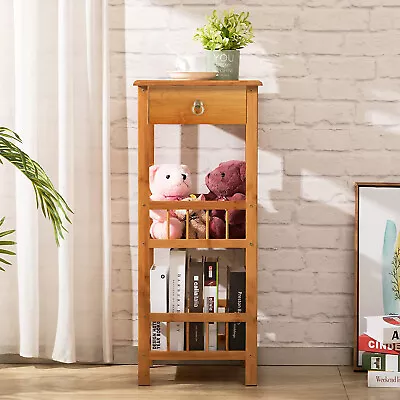 Living Room Small End Table With Drawer Sofa Bed Side Table Tall Night Stand USA • $47.93