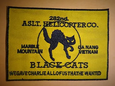Vietnam War US 282nd Assault Helicopter Company BLACK CATS Patch • $13.45