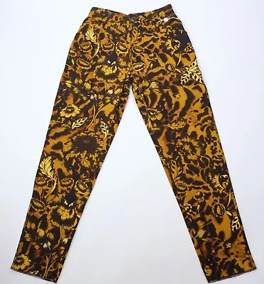 New Gianni Versace 1992 Pants Trousers 50 US 32 - 34 Leopard Floral • $749.99