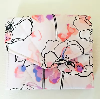 Vera Bradley ~ Anemone Watercolor  ~ Ultralight RFID Mini Tri-Fold Wallet ~ NWT • $41.50