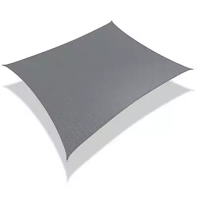 VOUNOT HDPE Sun Shade Sail Rectangle With Fixing Kits 3x2.5m Grey • £29.99