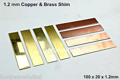 £5.83 • Buy 4 Copper & Brass Shim 100 X 20 X 1.2 Milling Machine Lathe Guillotine Engraving 