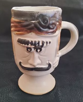 Vintage Pacific Stoneware Figural Face Head Mug 1970s Signed By B. Welch • $19