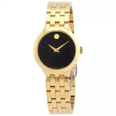 Movado Veturi Quartz Black Museum Dial Ladies Watch 0607420 • $359.48