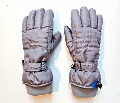 Men's Thinsulate Gray Fleece Lined Ski Gloves Size Small NEW • $4.95