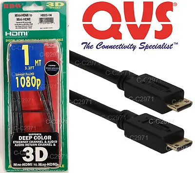 QVS 3.3ft Deep Color Mini-HDMI To Mini-HDMI W/Ethernet 30 AWG Camera Cable - NEW • $9.95