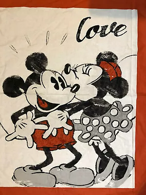 Mickey Mouse Minnie Mouse American Classic Love Large Cotton Fabric Panel  • $12.95