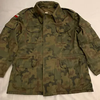 Polish Army Field Jacket Camo Insulted Lined Vintage Heavy Medium/Large Poland • $45
