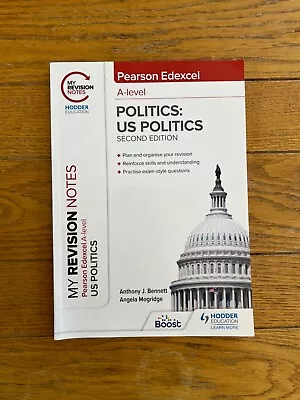 Pearson Edexcel A Level Us Politics Second Edition My Revision Notes • £7.99