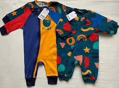 BNWT Baby Boys 3 Sleepsuits Incl Fleece Sleepsuit 3-6 Months NEXT • £14.49