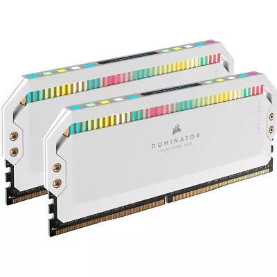 Corsair Dominator Platinum RGB DDR5 64GB(2X32GB) 5200Mhz CL40 Memory White • $422.66