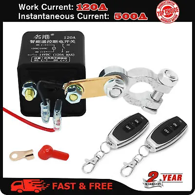 £23.99 • Buy Car Battery Disconnect Cut Off Isolator Master Switch W/ Wireless Remote Control