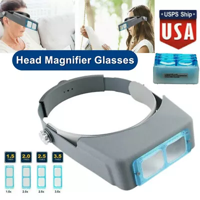 Head Magnifier Glasses Lens Magnifying Visor Glass Headband 4 Lens • $20.30