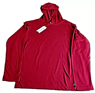 EARTHBOUND - Burnt Red Hooded Long Sleeve With Hood UNISEX Shirt - Size Small • $15