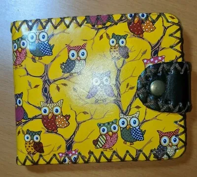 £0.99 • Buy New Unisex Yellow Owl Faux Leather BiFold Wallet