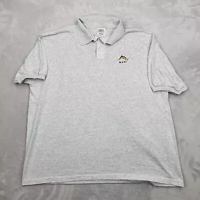 Maui Golf Shirt Mens Extra Large Grey Polo Hawaiian Open Vintage Marlin Adult XL • $18.97