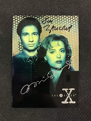 1995 Topps Finest Chromium The X-Files Series 1 X1 Agents Mulder And Skully AUTO • $0.99