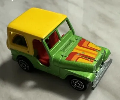 Vintage Majorette Green/Yellow Diecast Jeep #268 1/54 Scale Made In France Loose • $8.48