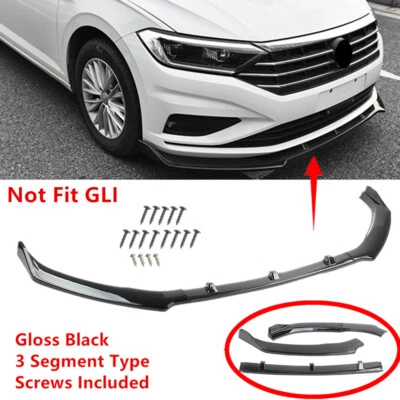 $57.06 • Buy Fit For VW Jetta Sedan 2019-2021 Black Front Bumper Lip Spoiler Splitter Wing