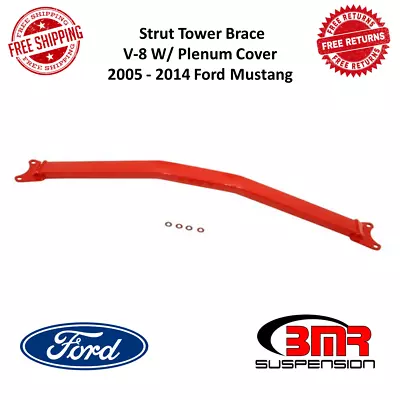 BMR Suspension Red Plenum Cover Strut Tower Brace For 2005 - 2014 Ford Mustang • $149.88