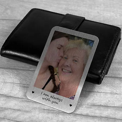 £4.99 • Buy Dad Mum Nan Memorial Gift Personalised Photo Metal Card Memory Gift Keepsake
