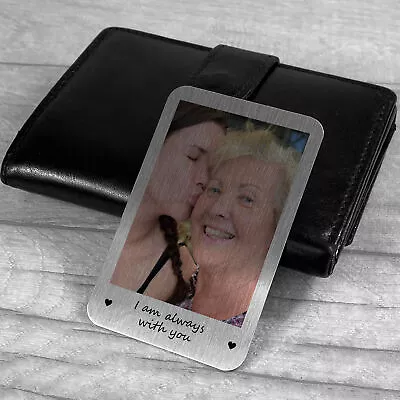 Dad Mum Nan Memorial Gift Personalised Photo Metal Card Memory Gift Keepsake • £4.99