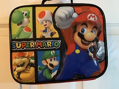 Super Mario Bros Luigi Insulated Lunch Bag School Lunchbox Nintendo Never Used • $9.90