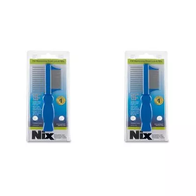 Nix Premium 2-Sided Metal Lice Removal Comb (Pack Of 2) • $9.56