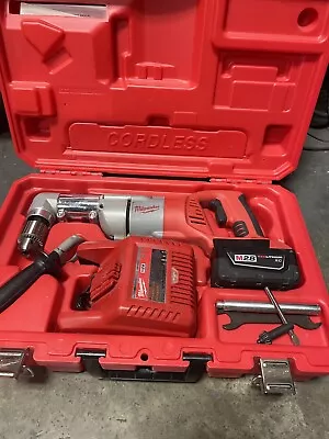 Used Milwaukee M28 Cordless Lithium-Ion Right Angle Drill Kit  (0721-21) 2 • $325