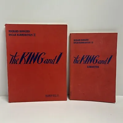 1951 The King And I Libretto + Vocal Score Book Rogers Hammerstein Musical Vtg • $59.98