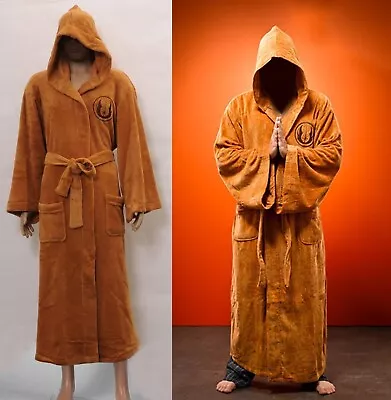 Star Wars Jedi Knight Coral Fleece Bath Robe Embroidered Logo Brown Version • $67.91