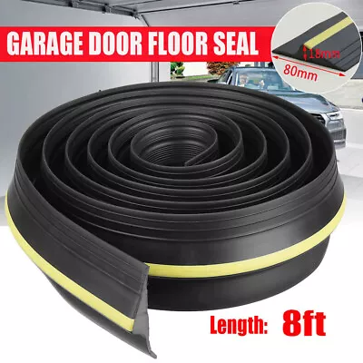 Garage Door Floor Threshold Weather Seal Rubber Draught Excluder Yellow Strip UK • £12.99