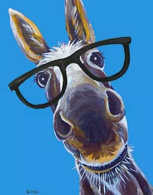 NEW Cute Donkey Mule With Big Glasses Tin Metal Sign Made In The USA • $19.95