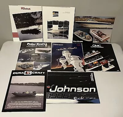Vintage Boat & Motor Brochure Advertisement Lot - Johnson White Heat 1985 • $24.95