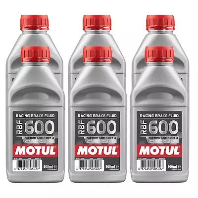 Motul RBF 600 Factory Line 100% Synthetic Racing Brake Fluid 500ml 100949 6 Pack • $89.99