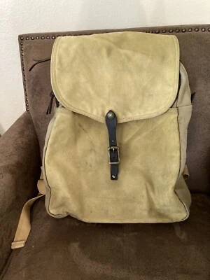 $149.95 • Buy Filson Vintage Backpack Rugged Twilled With Leather Trim. A Tan Canvas Color