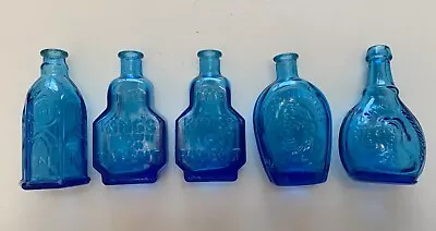 Vintage Wheaton Blue Mini Bottles 5 Pc. Lot • $10