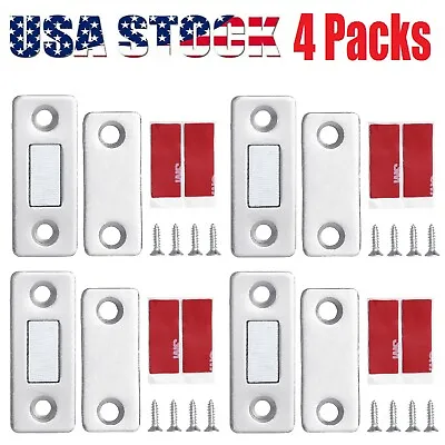 4 Sets Invisible Magnetic Door Closer Cabinet Latch Cupboard Ultra Thin Closures • $6.79