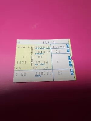 Elvis Presley Concert Ticket Stub - June 27 1973 Cincinnati Gardens CINCINNATI  • $100