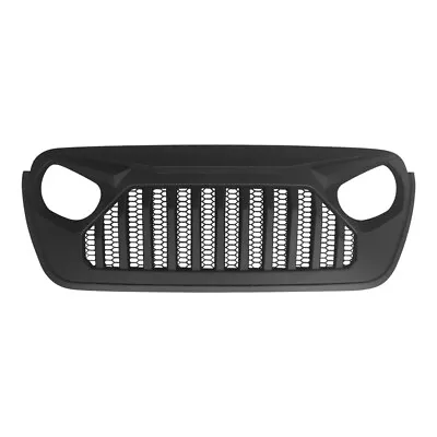 Front Matte Black Grille Gladiator Style Grill For 2018-2023 Jeep Wrangler JL JT • $99