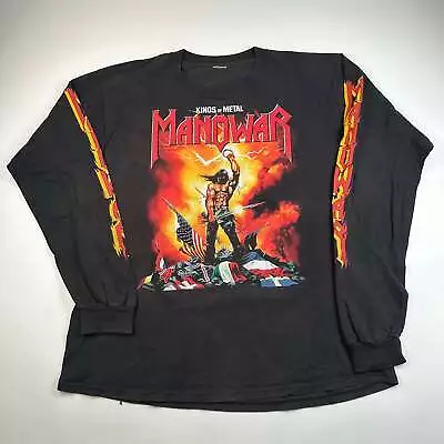 Vintage 2000s Manowar Long Sleeve Shirt XL Kings Of Metal • $175