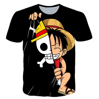 Luffy One Piece Pirates Anime Manga Mens T-shirt Tee Blouse Shirt TopsGift New*ξ • £9.54