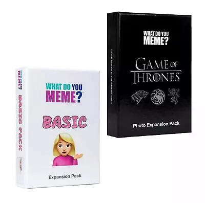 $24.95 • Buy What Do You Meme? Game Of Thrones Expansion Pack & Basic Expansion Pack (NEW)
