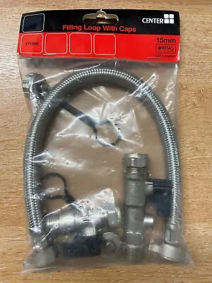 £11.95 • Buy Center 15mm Heating Filling Loop With Caps 171292