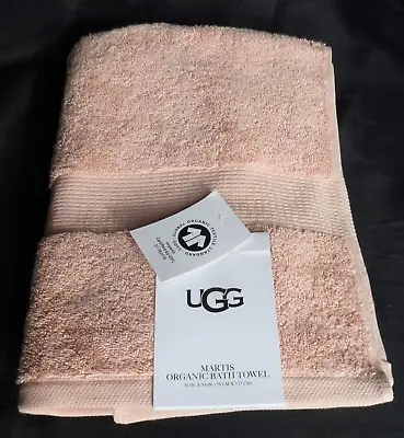 New UGG Martis BATH TOWEL Rose Cloud 100% Organic Cotton 30  X 54  • $36.95