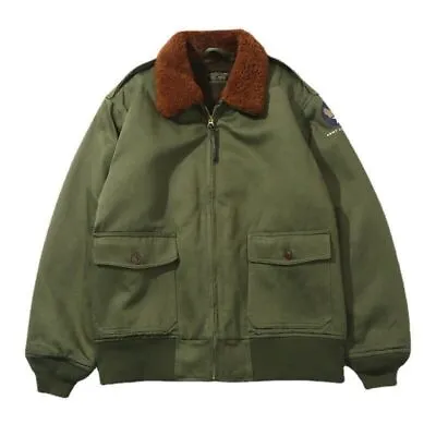 Army B10 Flight Bomber Jacket Air Force Pilot Jacket Cold Weather Warm Wool Coat • $144.99