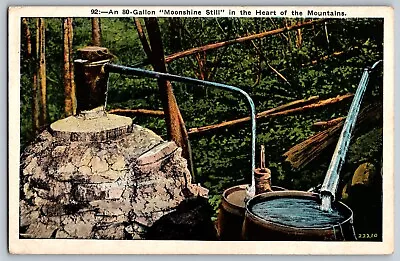 Virginia VA - 80 Gallon - Moonshine Still - Heart Of The Mt. - Vintage Postcard • $7.64